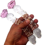 Dildo - 1pc Premium Glass Dildo, Glass Anal Plug, Glass Anal Beads for Couples, Adult Sex Toy for Men & Women