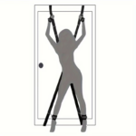 Adjustable Door Mount Cross Restraint Swing with Wrist Ankle Straps for Couple Intimate Role Play - Image 2