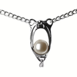 Metal Chastity Underwear Belt with Pearl Decor for Women Intimate Private Wear - Image 4