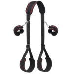 Adjustable Bondage Restraint Kit, Handcuffs Ankle Cuffs & Diamond Pattern Suspenders for Couple Intimate Role Play - Image 8