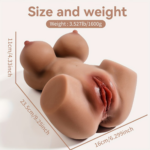 3.5lbs Full Body TPE Male Stroker with Soft Breasts, Reinforced Skeleton Support, Dual Realistic Channels Deform-Resistant Handheld Male Masturbator - Image 6