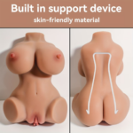 3.5lbs Full Body TPE Male Stroker with Soft Breasts, Reinforced Skeleton Support, Dual Realistic Channels Deform-Resistant Handheld Male Masturbator - Image 5