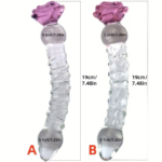 Dildo - 1pc Premium Glass Dildo, Glass Anal Plug, Glass Anal Beads for Couples, Adult Sex Toy for Men & Women - Image 2