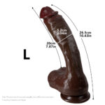 Multi-Size Black Coffee Ultra-Thick Dildo Female Masturbator Soft Silicone Realistic Penis Masturbator Strong Suction Cup Male Masturbator Adult Sex Toy - Image 9