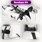 Adjustable Neck Collar to Wrist Restraint Kit with Traction Chain, Bondage Gear for Couple Intimate Role Play - Image 4