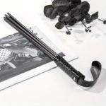 Premium Leather Flogger with Adjustable Rattan Paddle for Couple Intimate Role Play - Image 2