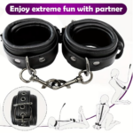 Adjustable Neck Collar to Wrist Restraint Kit with Traction Chain, Bondage Gear for Couple Intimate Role Play - Image 5