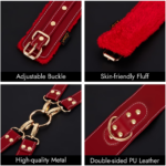 6PCS Adjustable BDSM Restraint Kit, Hand Ankle Thigh Cuffs Blindfold Cross Waist Strap Adult Couple Role Play Toy Set - Image 2
