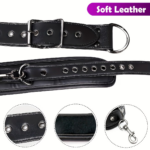 Adjustable Neck Collar to Wrist Restraint Kit with Traction Chain, Bondage Gear for Couple Intimate Role Play - Image 3