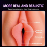 Realistic Soft Pocket Male Masturbator, Silent Manual Penis Trainer, Lifelike Vagina Texture Adult Sex Toy for Men - Image 3