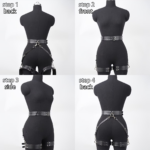 Women PU Leather Gothic Leg Harness Garter Straps Set Punk Fashion Lingerie Accessory - Image 5