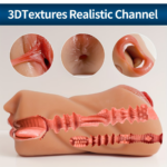1.686Lbs Portable Male Pocket Stroker, 3-in-1 Vagina Anus Dual Channel Male Toy, Realistic Spiral Texture TPE Handheld Discreet Male Masturbator Sleeve - Image 4