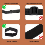 Adjustable Bondage Restraint Kit, Handcuffs Ankle Cuffs & Diamond Pattern Suspenders for Couple Intimate Role Play - Image 5