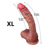 Realistic Ultra Soft Thick Medical Grade Liquid Silicone Suction Cup Male and Female Sex Toy - Image 9