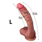 Realistic Ultra Soft Thick Medical Grade Liquid Silicone Suction Cup Male and Female Sex Toy - Image 8