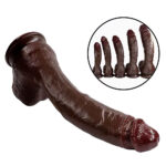 Multi-Size Black Coffee Ultra-Thick Dildo Female Masturbator Soft Silicone Realistic Penis Masturbator Strong Suction Cup Male Masturbator Adult Sex Toy