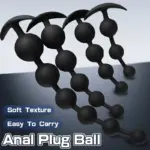 4-Size Silicone Pull Anal Beads Couples Toy