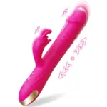 Silicone Dual-Stimulation Thrusting Massage Wand