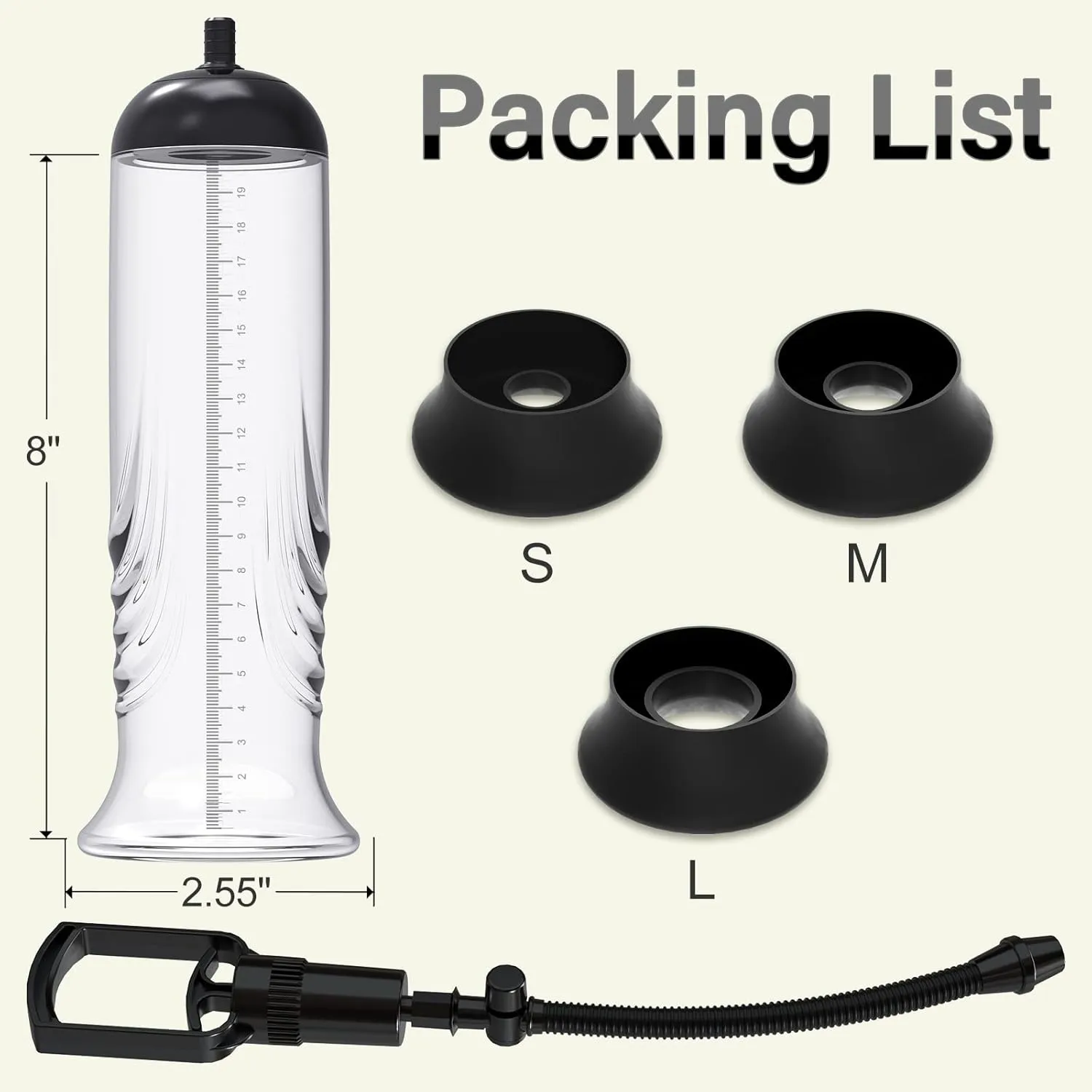 Male Vacuum Pump, 3 Replaceable Sleeves - Image 8