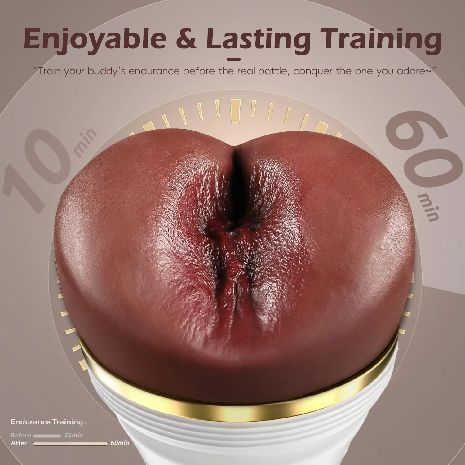 7.5in Deep Soft Textured Anal Male Masturbator Pocket Pussy - Image 10