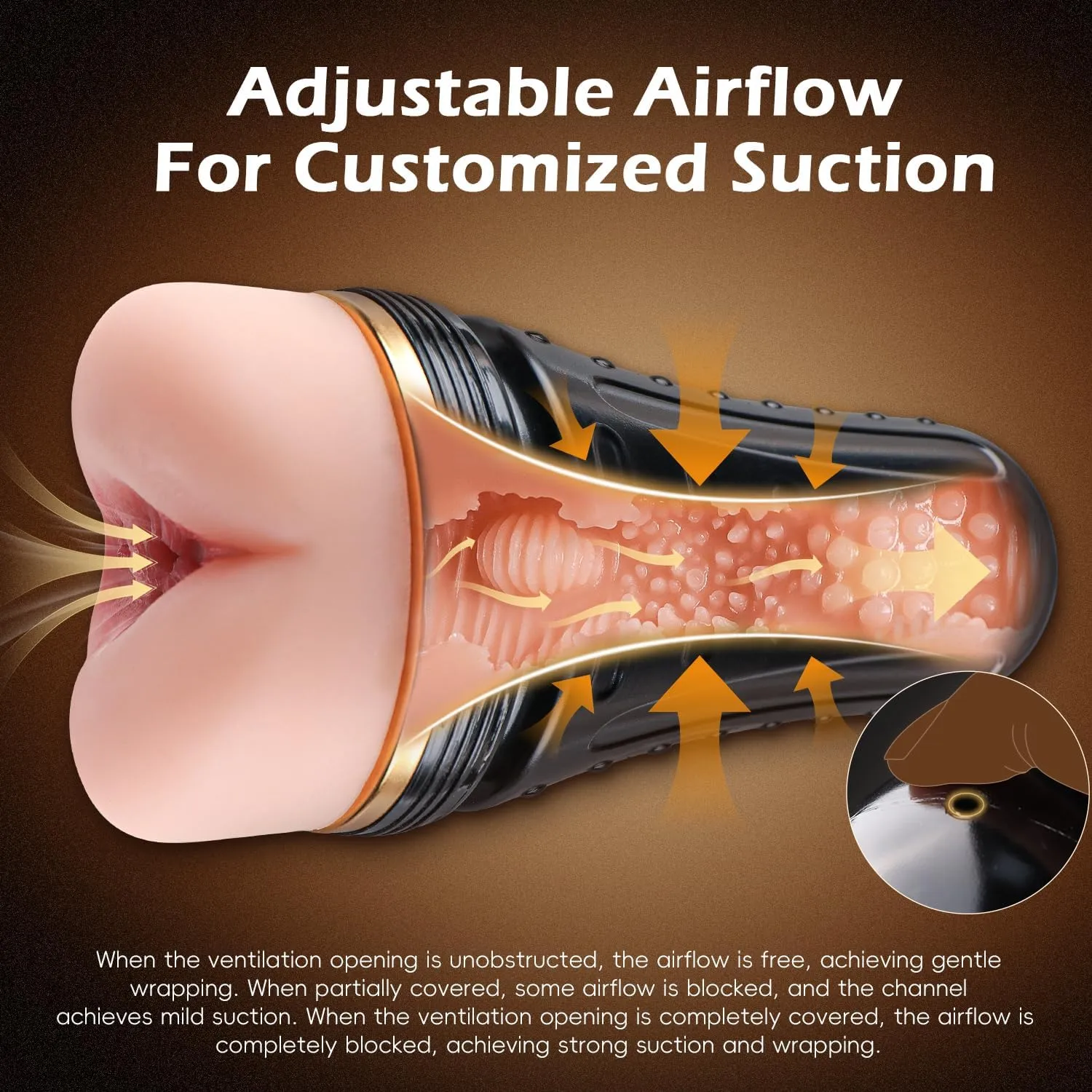7.5in Deep Soft Textured Anal Male Masturbator Pocket Pussy - Image 5