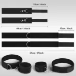 Couples BDSM Restraints Wrist & Thigh Cuffs - Image 10