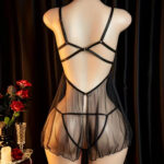 Allure Lace Patchwork Cami Nightdress & Thong Set - Image 6