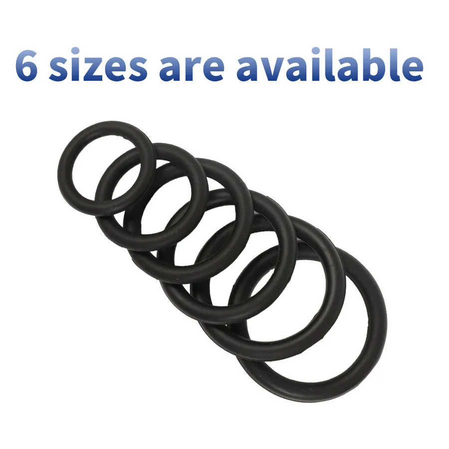 Multi-Size Silicone Delay Cock Rings 6 Pieces Set - Image 2