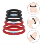 Multi-Size Silicone Delay Cock Rings 6 Pieces Set