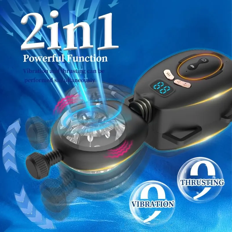 LCD Wearable Male Stroker with Adjustable Belts - Image 4