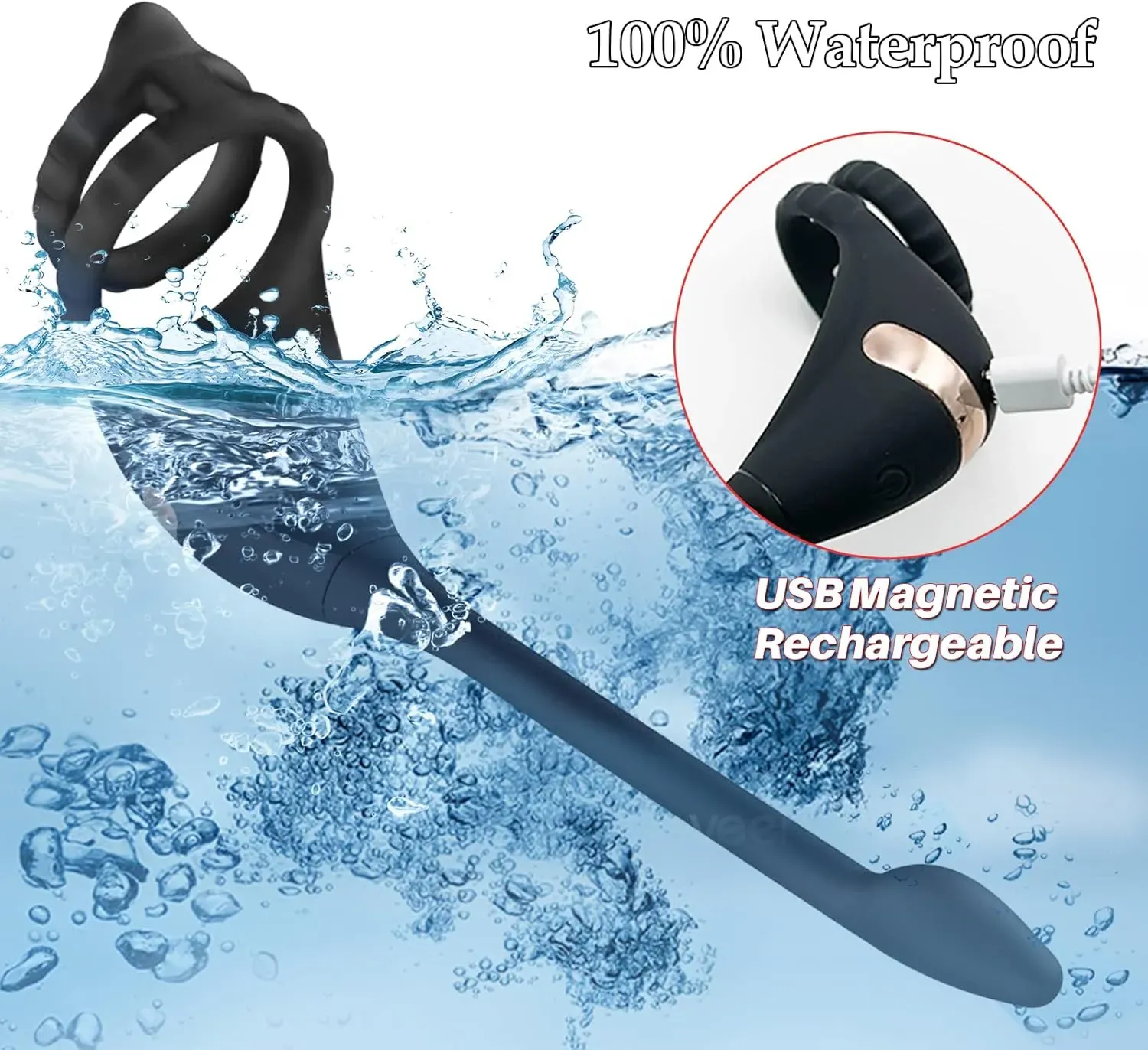 Dual Vibe Ring Prostate Massager with Remote - Image 6
