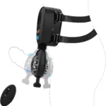 Hands-free wearable auto male stroker with adjustable belt, LCD control panel and soft 3D textured silicone inner sleeve for private use