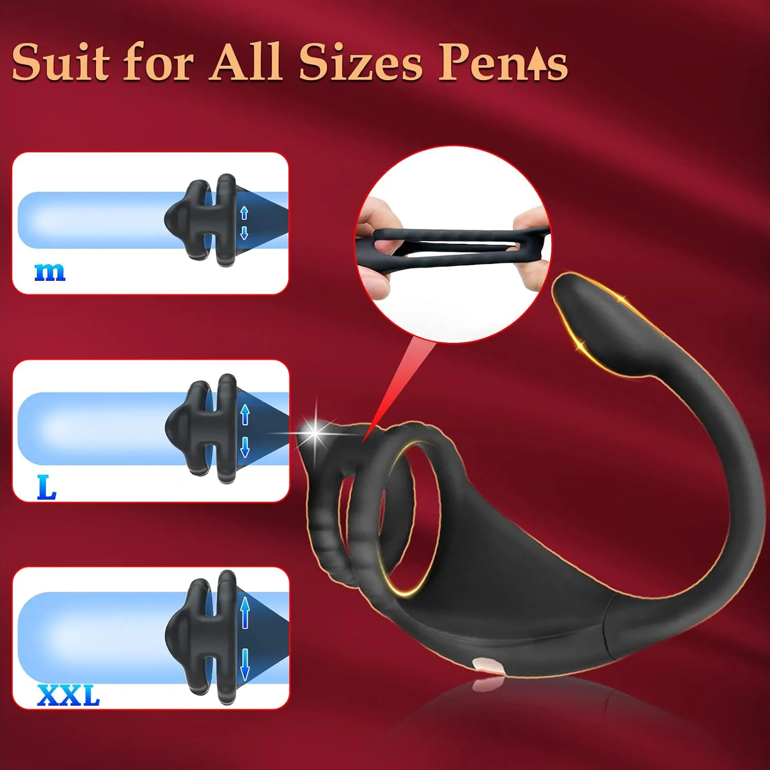Dual Vibe Ring Prostate Massager with Remote - Image 5