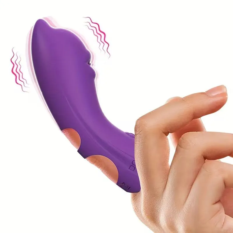 Detachable silicone finger sleeve and bullet vibrator for personal and couples intimate massage use