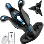 Grey soft silicone APP remote control dual-use intimate massager toy with multi motion modes for couples private bedroom use