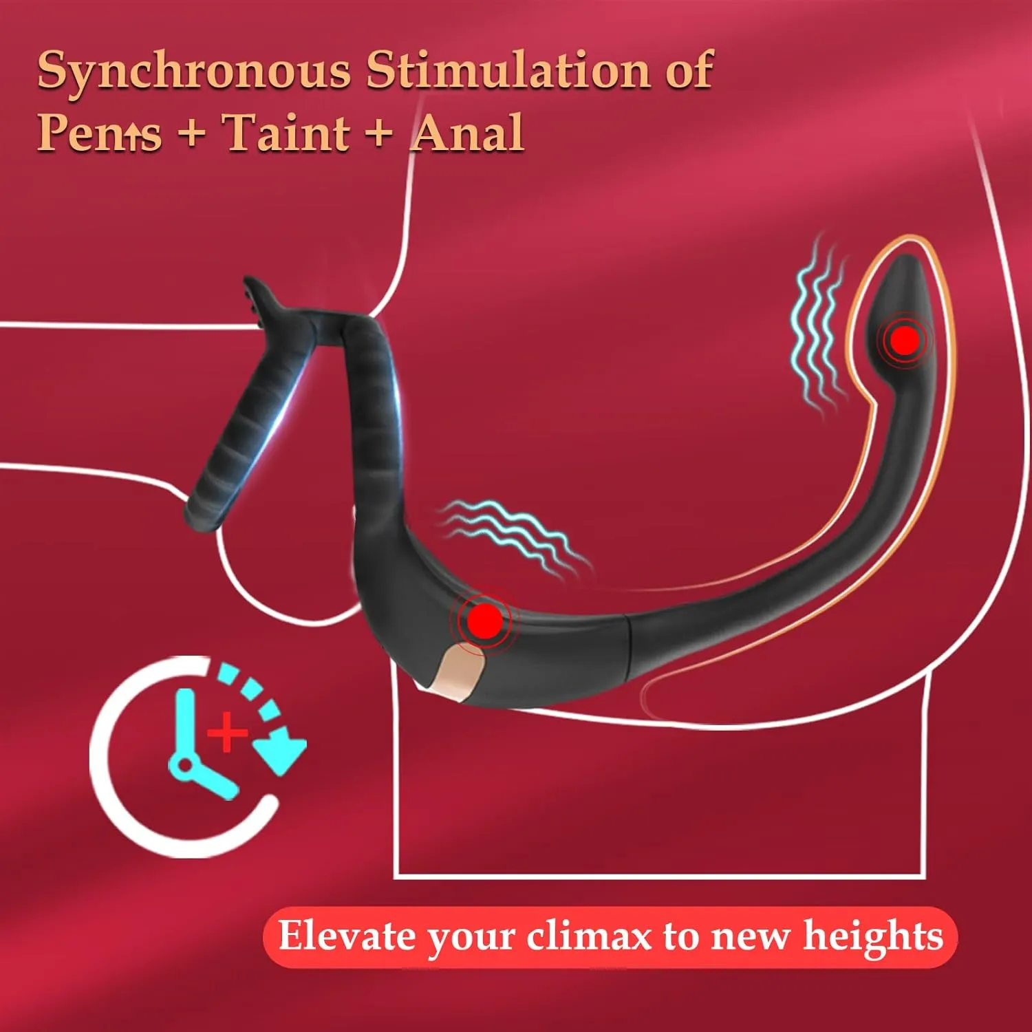 Dual Vibe Ring Prostate Massager with Remote - Image 4