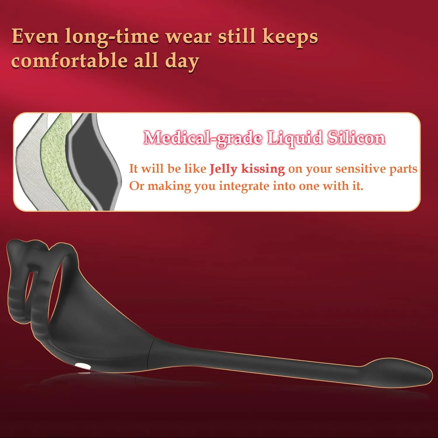 Dual Vibe Ring Prostate Massager with Remote - Image 3