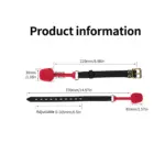 Red Silicone O-Ring Gag with Leather Strap - Image 9