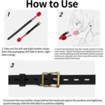 Red Silicone O-Ring Gag with Leather Strap - Image 6